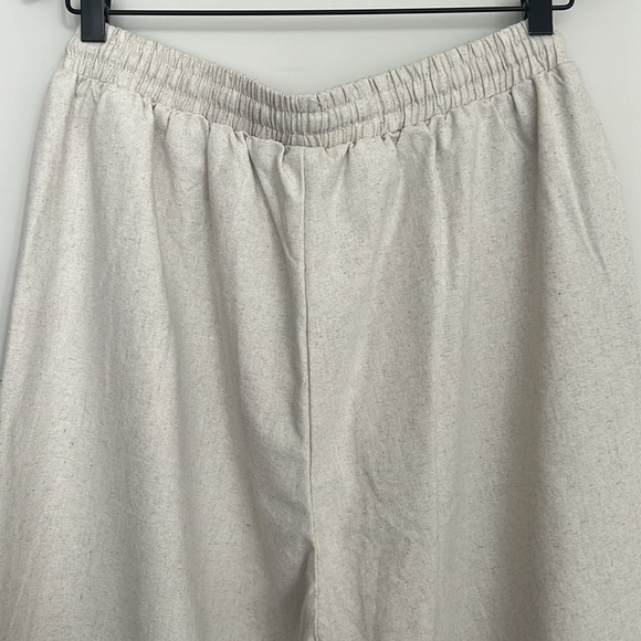 2-Piece Monochrome Beige Linen Matching Coord Set - Picture 10 of 16